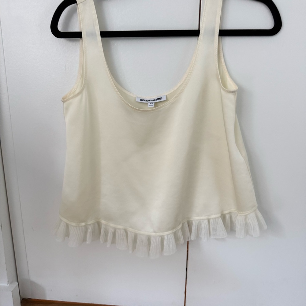 Elizabeth and James Cream Sleeveless Blouse